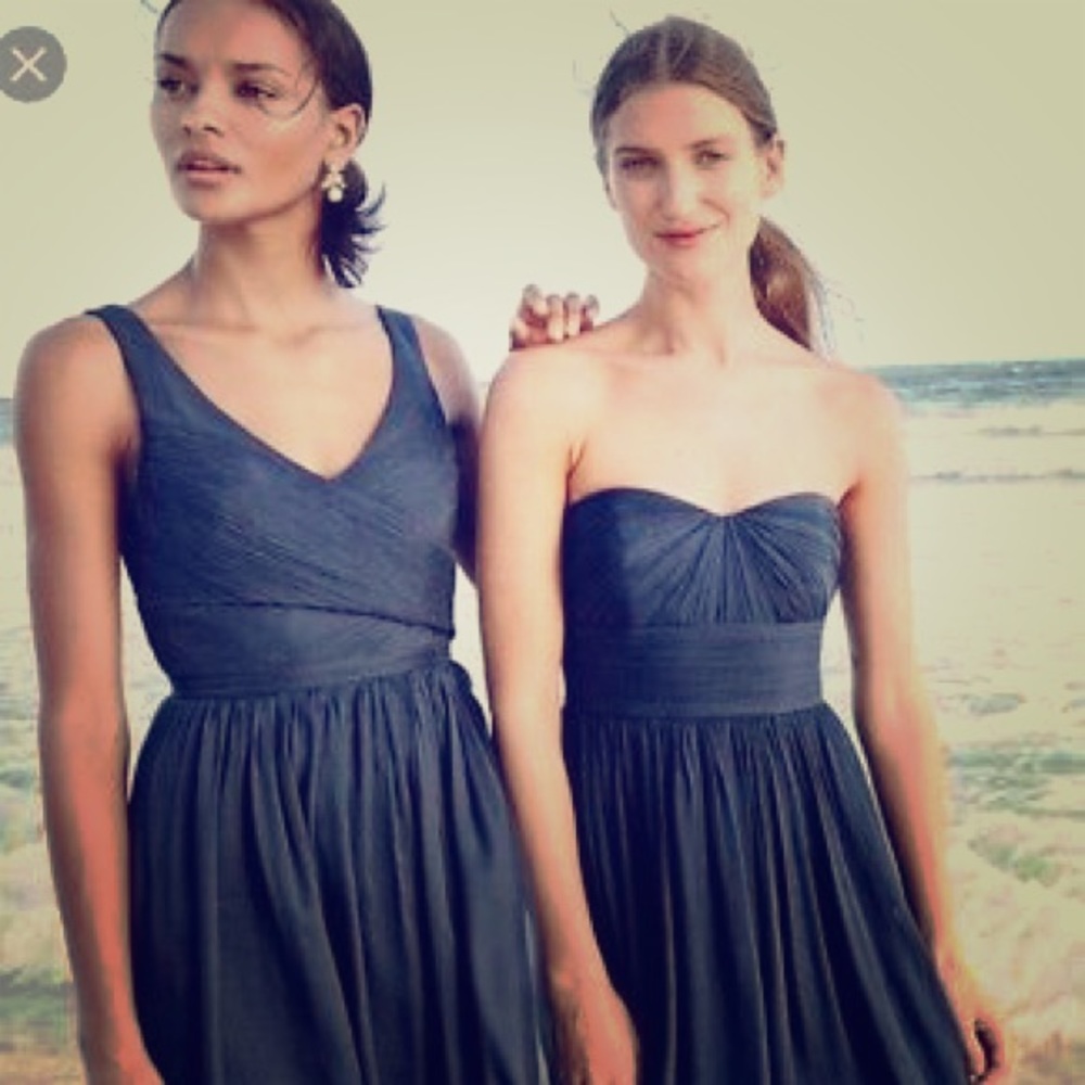 J CREW Heidi Chiffon Royal Blue Dress